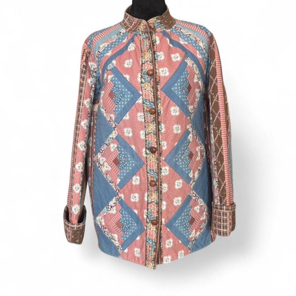 True Vintage Handmade Reversible Patchwork Jacket… - image 3